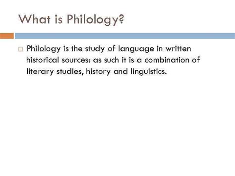 PHILOLOGY Definition & Meaning .
